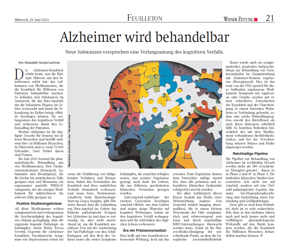 News report "Alzheimer wird behandelbar"
