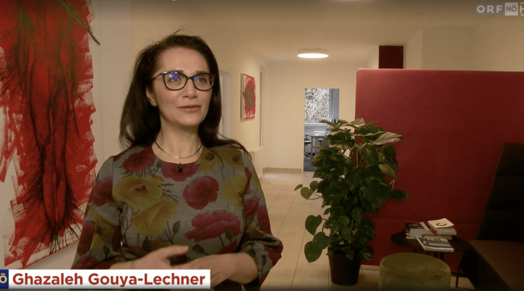 Image of Ghazaleh Gouya-Lechner from interview with Radio Niederösterreich